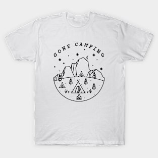 Gone Camping Nature Wild Romance Mountains USA Love Native Stars Cute Present T-Shirt